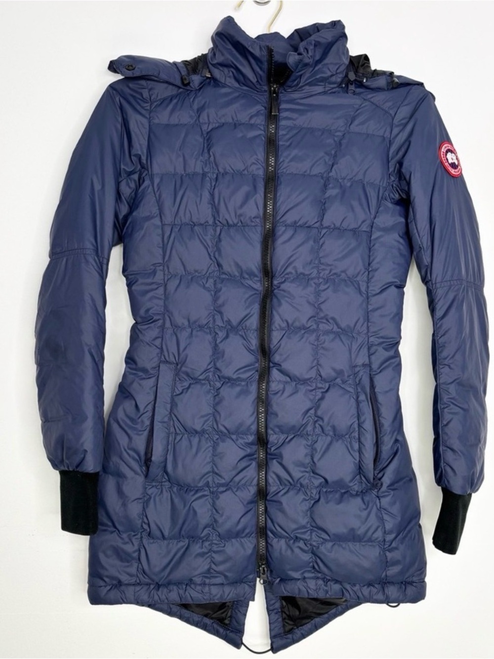 Canada Goose Navy Quilted Mid-Length Women’s Puffer Coat